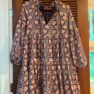 Oliphant Purple and Red Floral Dress